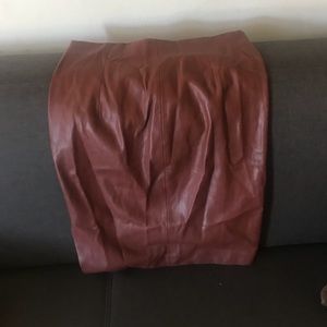 Zara leather Midi skirt